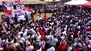 File photo of Nana Akufo-Addo campaigning for votes.
