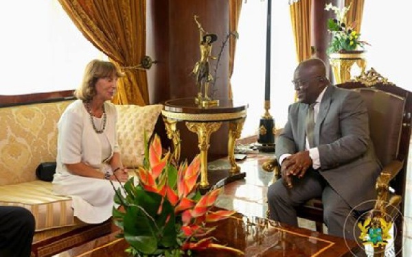 Czech ambassador to Ghana, Gita Fuchsova with President Akufo-Addo