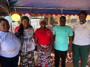 Naomi Adjei with her team members at the Chosen Rehab