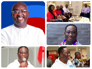 Collaged Photos Of Dr Bawumia And Some Members Of The FOB UK