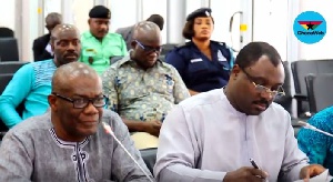Deputy Trade Minister, Ahomkah Lindsay appears before PAC with Chief Director of Trade Ministry
