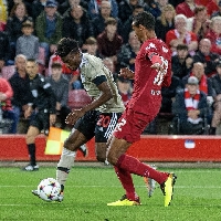 Ghana midfielder Mohammed Kudus in action against Liverpool