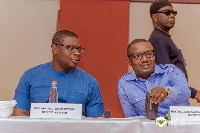 Richard Gyan-Mensah (L) and Dr John Jinapor (R) at the retreat