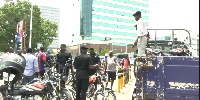 Picture of motorbikes been impunded by the Police