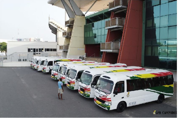 GFA donated nine buses to nine Division One League clubs in 2024
