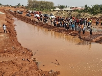 A road project in the Bono Region