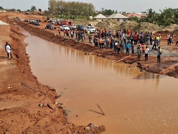 A road project in the Bono Region