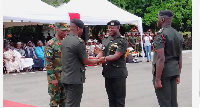 Lt. Col. Edward Appiah (Left) during the pull out service