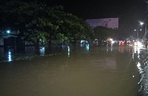 Parts of Techiman flooded after heavy downpour