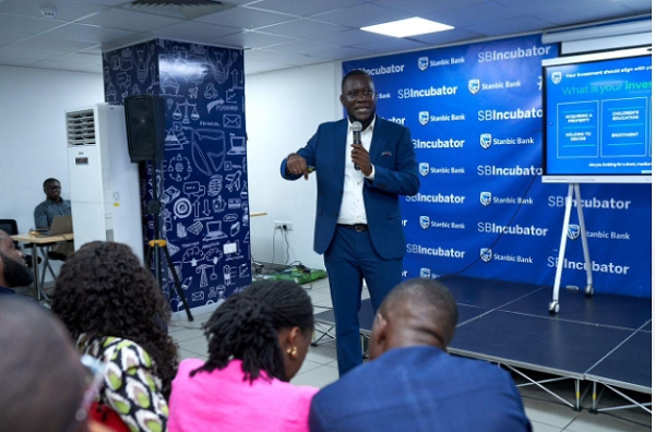 Desmond Bredu, Head, Client Coverage -Stanbic Investment Management Services addressing participants