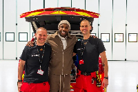 Antonio (M) with the paramedics