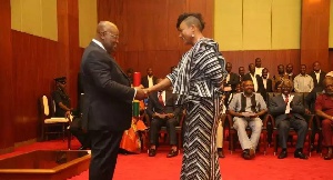 Otiko Afisa Djaba,was sworn in by President Dankwa