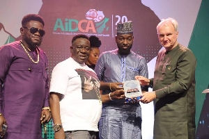 Ambassador Alhaji Salamu Amadu and the late John Okafor also known as Mr. Ibu