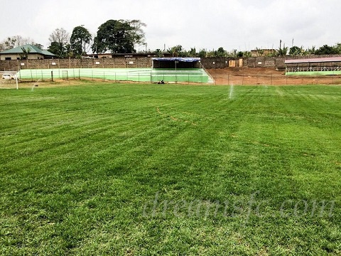 The upgraded pitch at the Dawu Park.