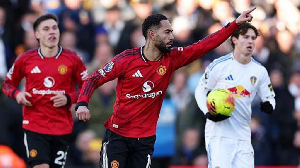 Manchester United drew against Leeds United