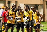 Ghana's relay team finished third in the final