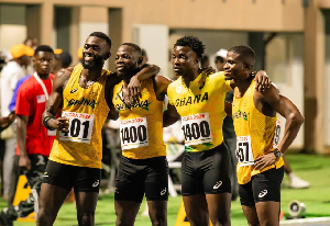 Ghana's relay team finished third in the final