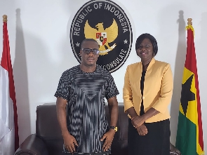 Pro Vice Chancellor of UCC, Professor Mrs. Rosemond Boohene and H.E. Paskal A. B. Rois