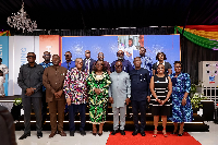 Nana Oye Bampoe Addo with TVET team