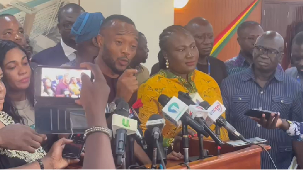 The Minority caucus addressing the press