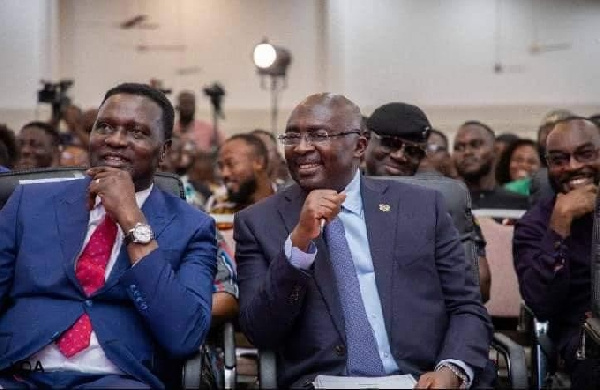 Dr Yaw Adutwum (L) with NPP Flagbearer Mahamudu Bawumia