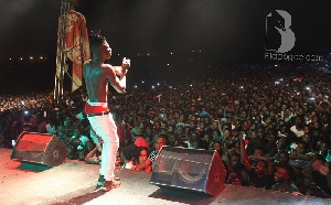 Stonebwoy on stage at his Peace Concert