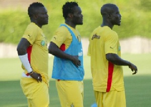 Essien, Appiah and Muntari during their time with the Black Stars