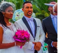 Actor, Majid Michel and wife