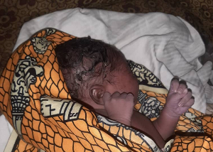 A file photo of the abandoned baby found in Buokrom-Asikafo Amantem