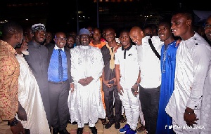 Vice President Alhaji Mahamudu Bawumia  with Black Stars team