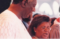 John Agyekum Kufuor with his late wife Theresa Kufuor