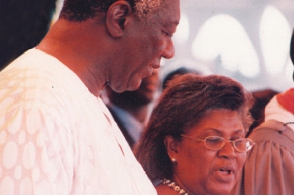 John Agyekum Kufuor with his late wife Theresa Kufuor