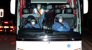 A coach carrying the 20 Britons arrived at Arrowe Park Hospital in the Wirral on Sunday night
