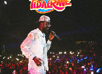 Black Sherif captured on stage during the 2025 Tidal Rave Liberia festival