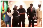 Watch as Mahama turns 'hero' for preventing woman from falling in Zambia