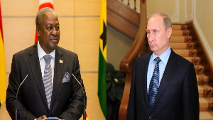 President-Elect John Dramani Mahama and Vladmir Putin