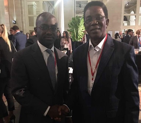 Sam Phillip Gyimah with Prof. Kwesi Yankah