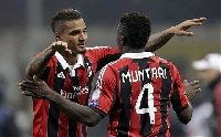 Sulley Muntari and Kevin played for the red side of Milan