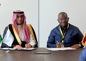 CEO of Saudi Exim bank, Saad Alkhalb and CEO of Ghana Exim Bank, Sylvester Mensah