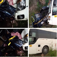 The accident on the Aflao-Accra highway