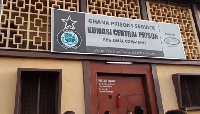 The front gate of the Kumasi Central Prison