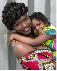 Dentaa with one of her children