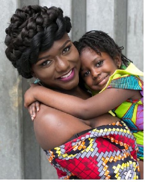 Dentaa with one of her children