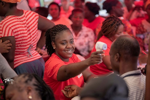 A Health Professional Screens A Beneficiary At Telecel Ghana Foundation's Healthfest