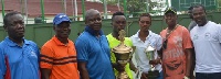 Members of the Ghana Tennis Association with the winner's Na-Adjrago and Cruickshank