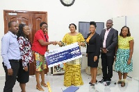 Zoomlion Ghana Limited on Tuesday presented a cheque for Ghc 50,000 to the First Lady