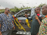 John Atter Matey, MCE for Lower Manya Krobo, handed over the vehicle to enhance revenue mobilization