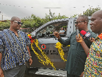 John Atter Matey, MCE for Lower Manya Krobo, handed over the vehicle to enhance revenue mobilization