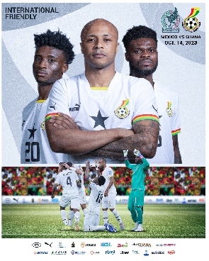 The Black Stars will face Mexico on Saturday, October 14