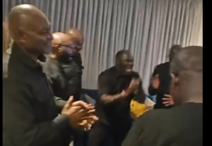 Kennedy Agyapong among his team worshiping